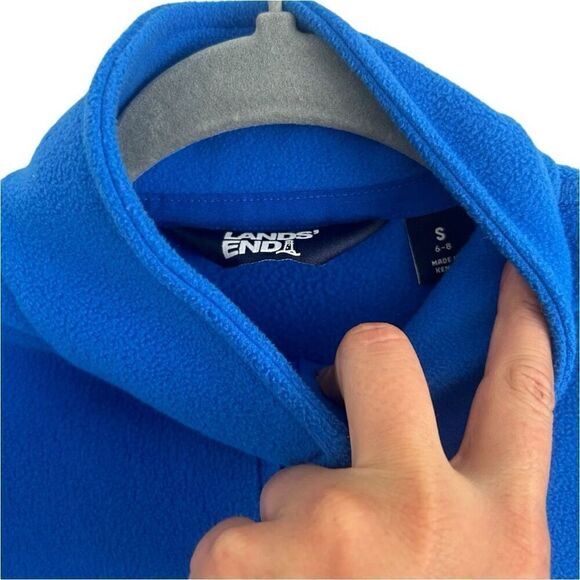 Lands' End Cobalt Blue Performance Fleece Sweater Womens Size S Hiking Athletic - Picture 8 of 11